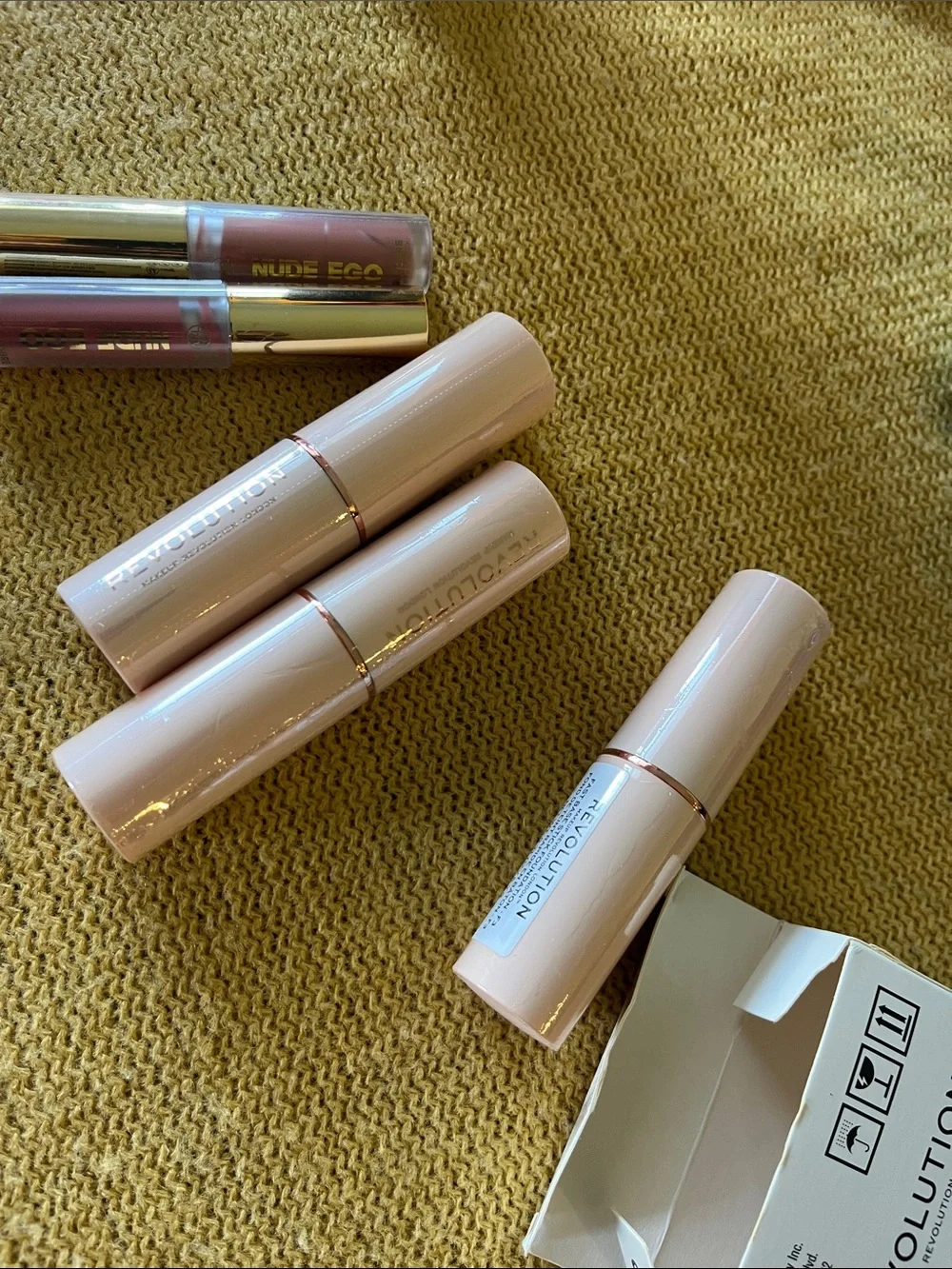 Revolution Fast Base Stick Foundation F3 with Nude Ego Lip Gloss Duo